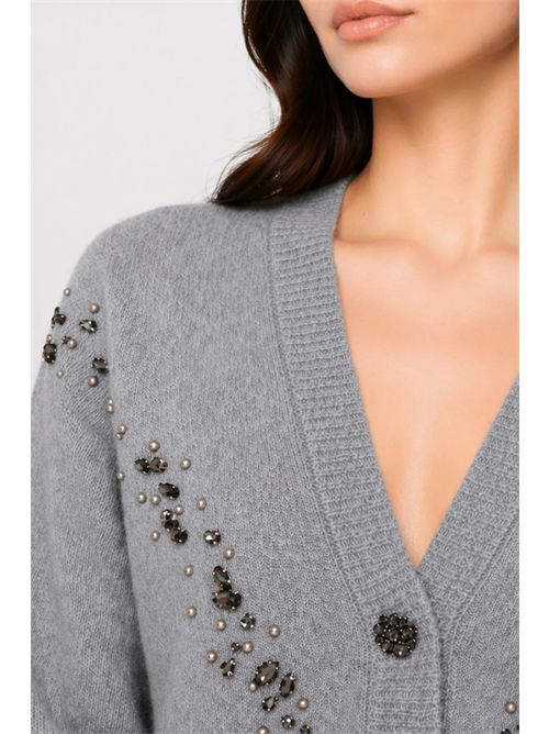 Cardigan da donna con scollo a V e decorazioni gioiello KOCCA | KORONA/M9001
